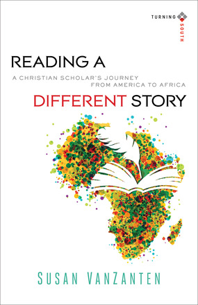 book cover showing the African continent with an open book