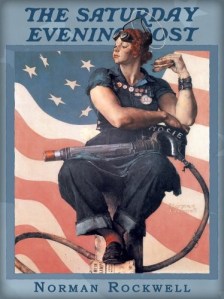 magazine cover showing Rosie holding a tool