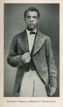 Archival photo of a Booker T. Washington as a young man.