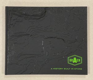 Black book cover with the title "Braen: A History Built in Stone"